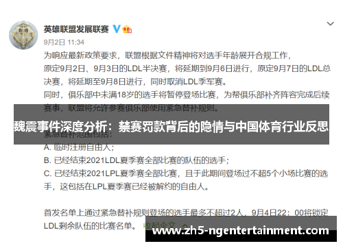 魏震事件深度分析：禁赛罚款背后的隐情与中国体育行业反思